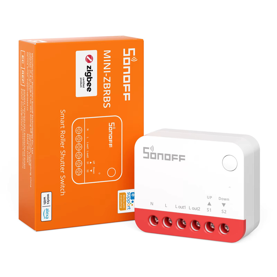 Sonoff MINI-ZBRBS Zigbee Smart Rollladenschalter in Weiß mit Signal Booster für Smart Home Szenen - Bild 1