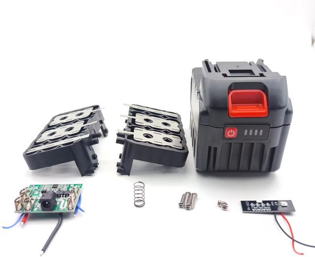 Elektrowerkzeug-Akku-Gehäuse 5s3p für 18650 Li-Ion Akkus mit 5s BMS 21V Batterie-Aufbewahrungsbox in Schwarz für kabellose Winkelschleifer - Bild 1