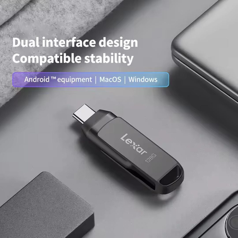 Lexar 2-in-1 USB-Stick mit USB-C und USB-A Anschluss, USB 3.2 Dual-Port Laufwerk, 64 GB, bis zu 130 MB/s - Bild 6