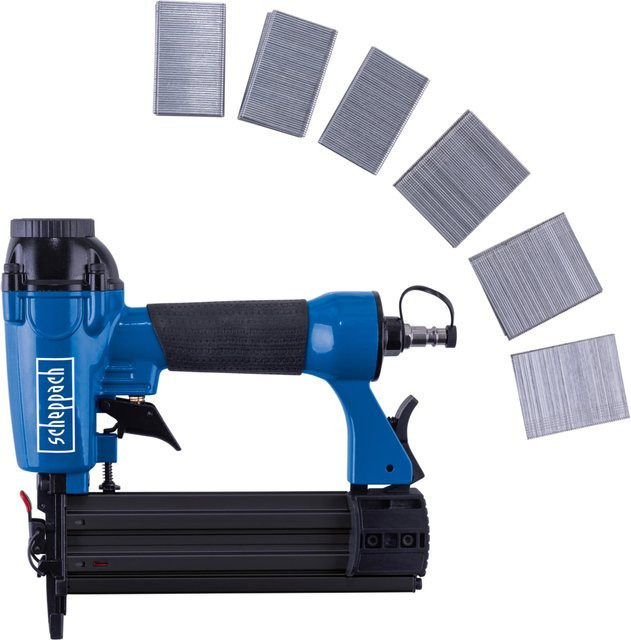Scheppach Druckluft Klammer- und Nagelpistole in Blau - Bild 1