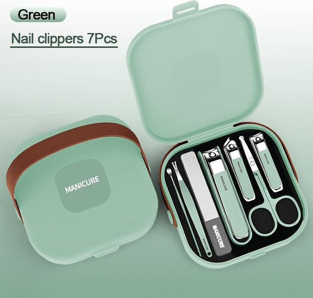 OTRESS Nagelknipser-Set, 7-teilig, Grün, Unisex - Bild 1