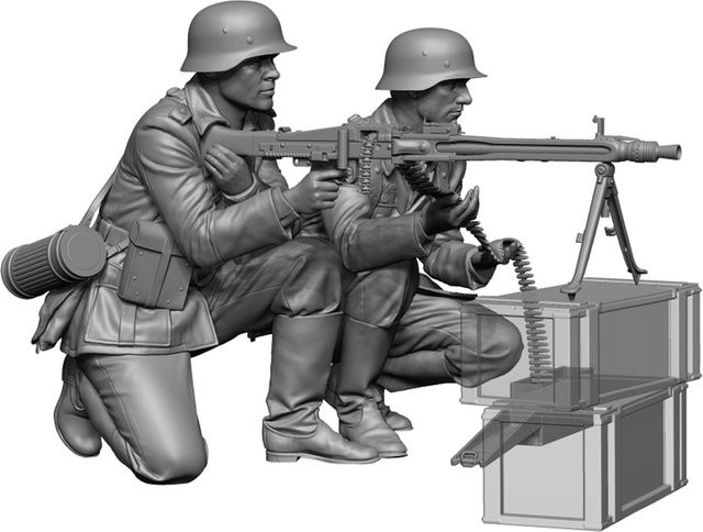 ZKBOZK Soldaten Schützen-Team, Resin-Modellfigur, 1:35, Militär - Bild 1