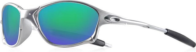 OMEKOL Sonnenbrille, Unisex, Vollrand, Wrap, Metall, sand, silver - Bild 1