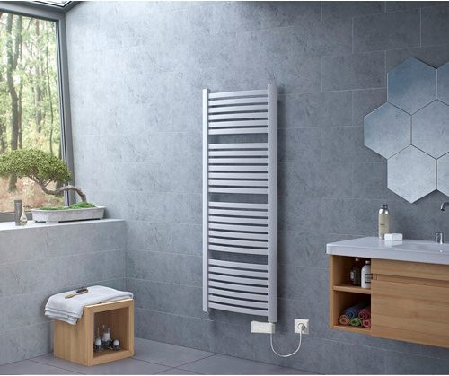 XIMAX Handtuchwärmer K4 Typ 6 elektrisch, Weiss, H x B x T: 139,5 x 58,0 x 8,1 cm - Bild 1