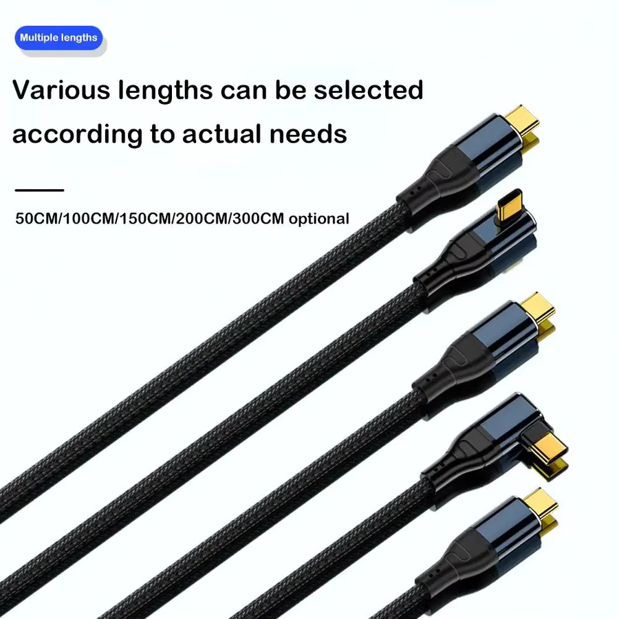 BSN USB-C auf USB-C Ladekabel mit 240W PD Schnellladefunktion und Elbow-Design in Schwarz - Bild 6