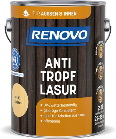 RENOVO Lasur 0100 farblos transparent, 2,5 l - Bild 1