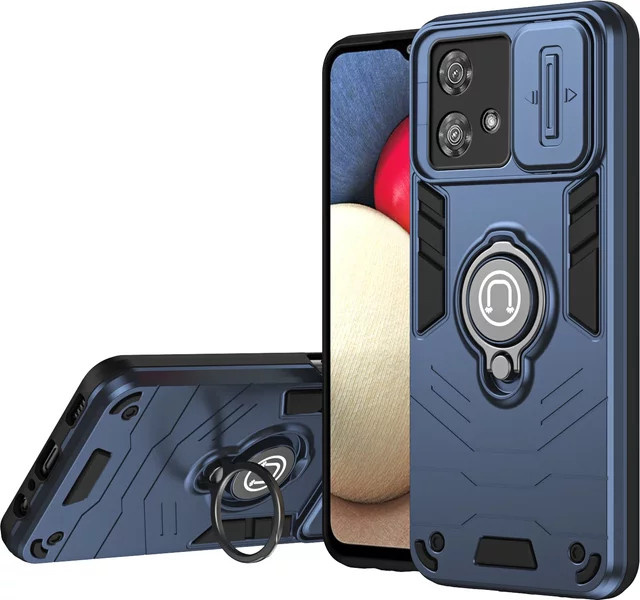 Schutzhülle mit Objektivschutz für Motorola Moto Edge 40 50 Neo G22 G04 G24 G34 G84 G14 G54 G53 G55 G35 G85 5G in Grau und Blau - Bild 1