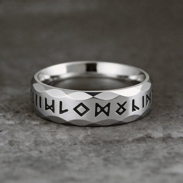 SUNFLOWERZHU Ring Edelstahl, Silber, Herren - Bild 1