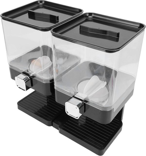 2er-Set Aimo Müsli-Spender aus transparentem PET, luftdichte Aufbewahrungsbehälter für Trockennahrung mit 3,7 l Fassungsvermögen - Bild 1