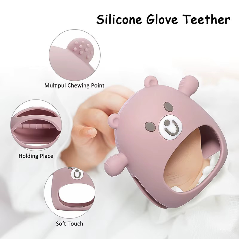 TYRY.HU Beißring aus Silikon für Babys in Bär- und Fuchsform, BPA-frei - Bild 3
