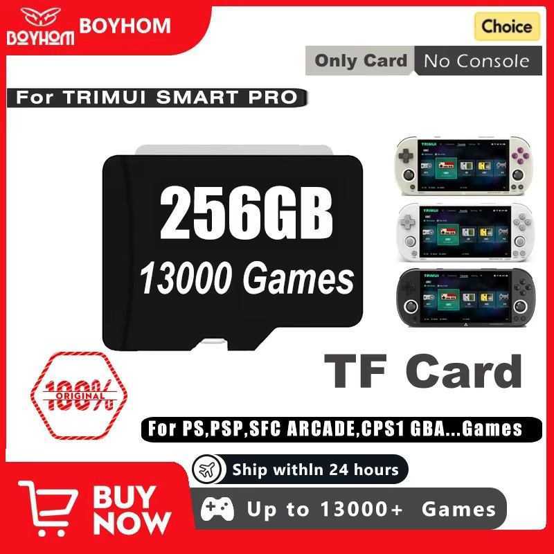 BOYHOM MicroSD Speicherkarte für Trimui Smart Pro Handheld Spielkonsole in Schwarz - Bild 2