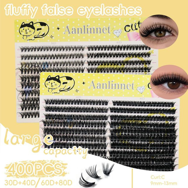 Anlinnet Künstliche Wimpern, Black, Unisex - Bild 1