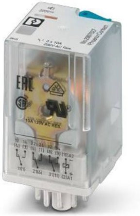 Phoenix Contact REL-OR3/LDP-220DC/3X21 Relais 220 V/DC 10A mit 3 Wechsler in transparent - Bild 1