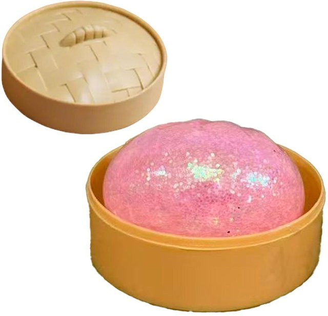 PRELEXT Glitzer-Knödel Squishy mit Box, Sensorisches Quetschspielzeug - Bild 1
