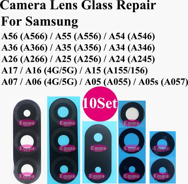 Ersatz-Rückkamera-Glaslinse für Samsung Galaxy A56 A07 A17 A06 A16 A26 A36 A52s A15 A55 A35 inklusive Klebstoff - Bild 1