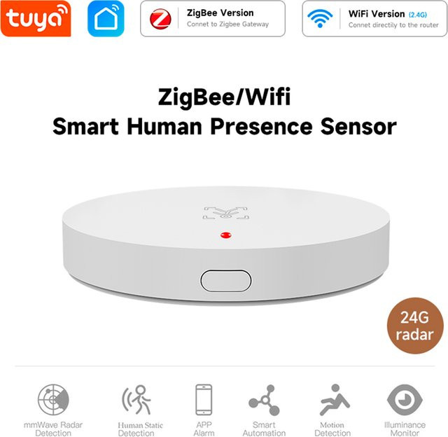 Tuya ZigBee 24G WiFi Präsenzsensor mit Radar-Erkennung für dein Smart Home in Weiß - Bild 1