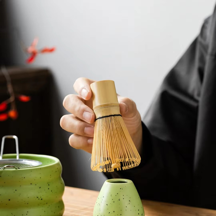 PDQ Matcha Bambus Schneebesen für Grünen Tee zum Aufschlagen und Mixen - Bild 3