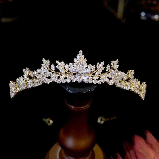 Wucifang Jewelry Tiara, Kinder, gray, Zirkonia, Kristall, 14 cm - Bild 1