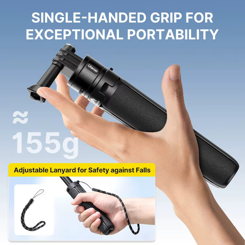 Ulanzi Go-Quick II Magnetisches Schnellverschluss-Action-Kamera-Verlängerungsstativ in Schwarz für GoPro Hero 12, 11, 10, 9, 8, 7, 6, 5 - Bild 4