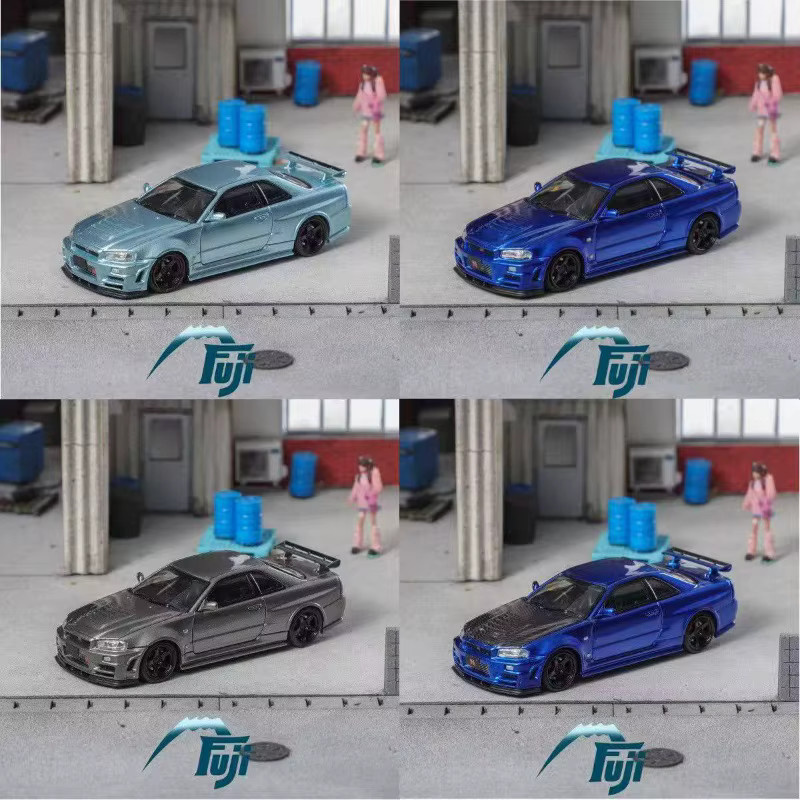 Fuji Nissan Skyline GTR R34 Nismo Z-Tune, Automodell, 1:64, Metall - Bild 3
