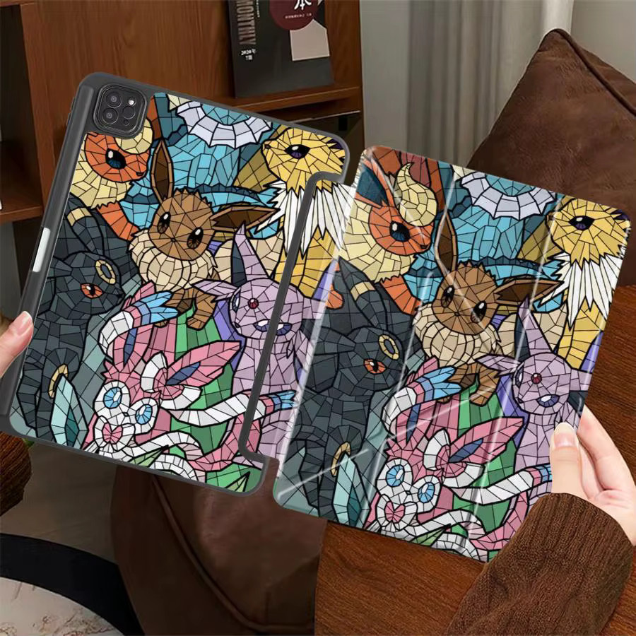 Pokemon Tablet-Hülle im Cartoon-Design für iPad Air, Pro, Mini und iPad Generationen, Mehrfarbig - Bild 2
