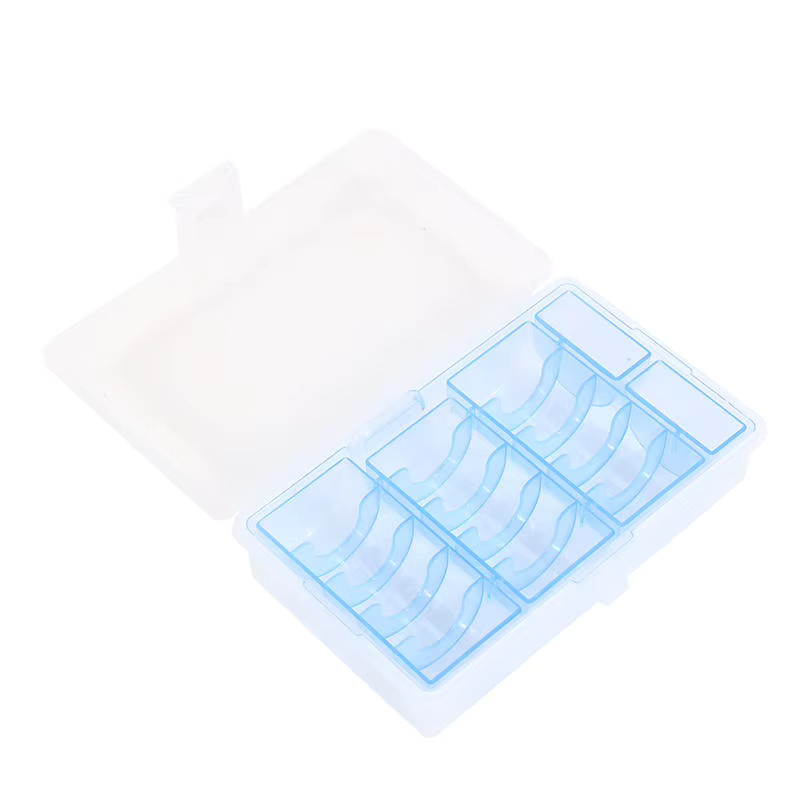 Clyine Staubdichte Münzaufbewahrungsbox aus Kunststoff in Blau und Transparent mit Kleingeld-Fächern für Spielwährungs-Geldmünzen - Bild 4