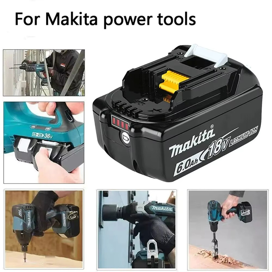 Makita Original 18V Lithium-Ionen Akku 6,0Ah (6000mAh) Schwarz BL1860 BL1860B BL1850 - Bild 4