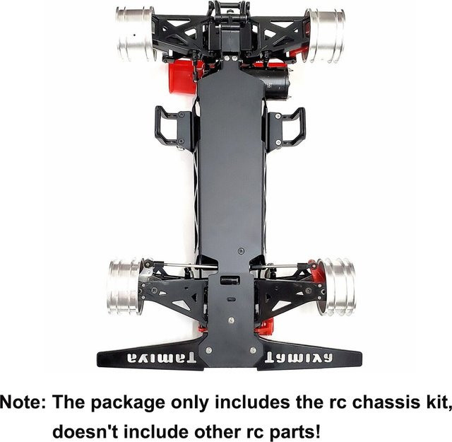 Tamiya RC Aluminium Chassis Kit, Zubehör, Metall, Schwarz, 1-teiliges Set - Bild 1