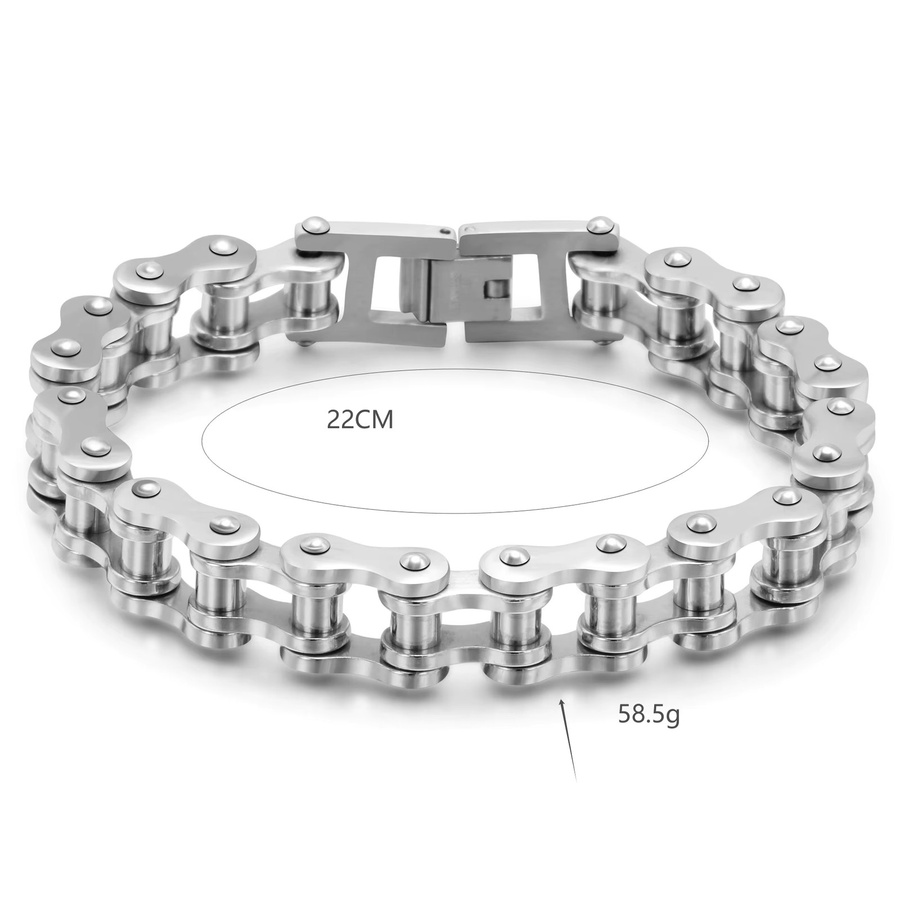 VQYSKO Biker-Kettenarmband Edelstahl, Herren - Bild 3