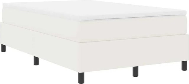 vidaXL Boxspringbett aus Cordstoff in Beige und Weiß mit Taschenfederkern, Breite: 120 cm, Tiefe: 200 cm, Höhe: 44,53 cm - Bild 1