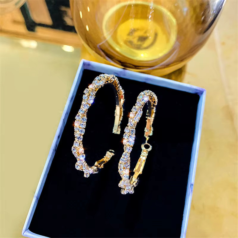 DREJEW Creolen, Kristall, Gold, Damen - Bild 4