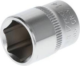 Gedore Steckschlüsseleinsatz Nuss 1/4 Zoll 6,3 mm Antrieb 14 mm Weite Silber aus Stahl - Bild 1