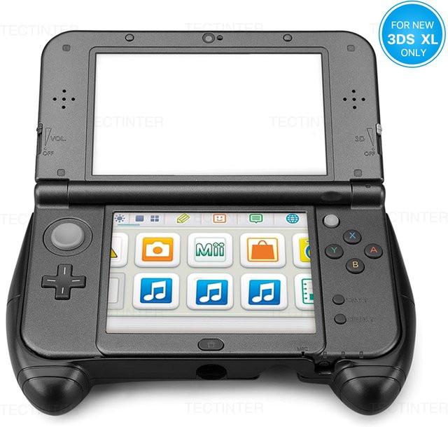 Schützende Handgriff-Halterung für Nintendo New 3DS XL LL in Schwarz - Bild 1