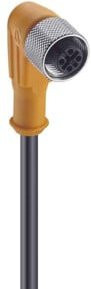 Lumberg Automation Kupplung mit Schraubverbindung 4-polig M12 mit 5m PUR Kabel in Schwarz und Orange RKWT 4-225/5m - Bild 1