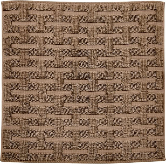 DONE Badteppich Delia beige aus Baumwolle modern rechteckig - Bild 1
