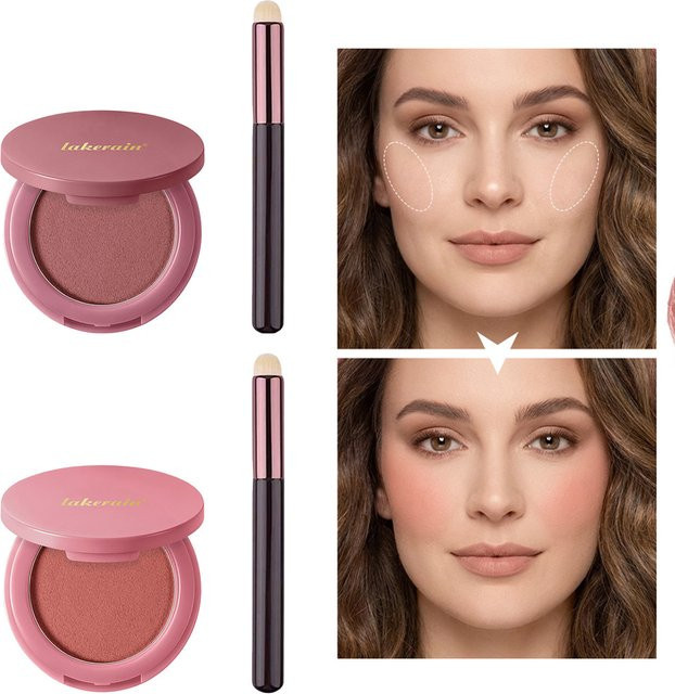 Lakerain Soft Poke Blush-Palette, Nude, Matt, Puder, Damen - Bild 1