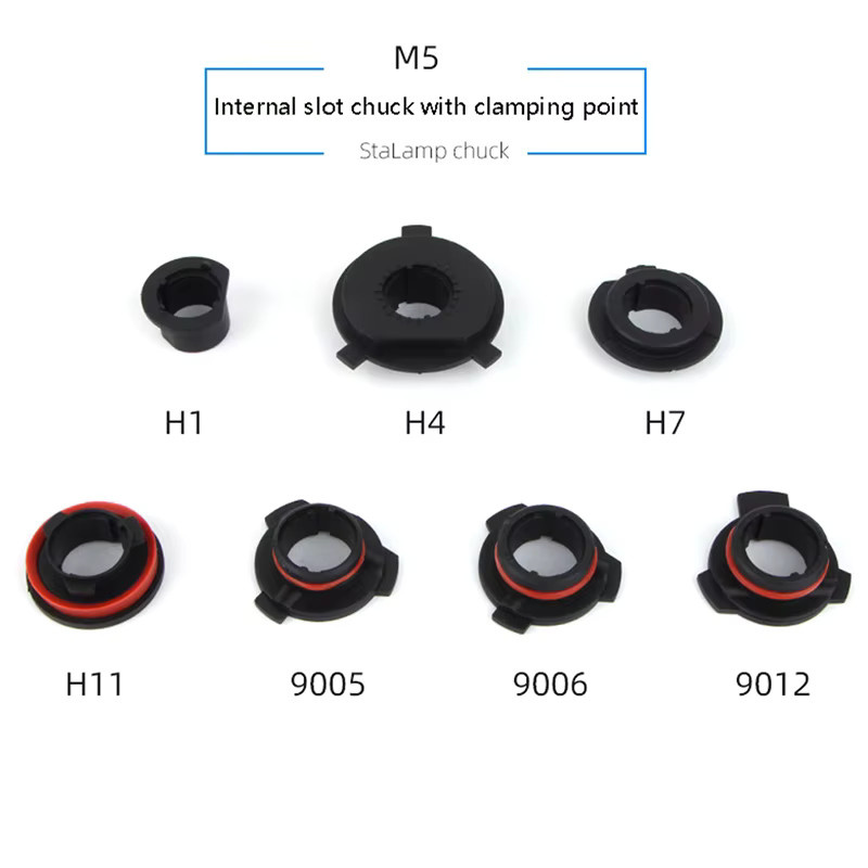 SHIDWJ LED Scheinwerfer Lampensockel Adapter in Schwarz für H1 H4 H7 H11 9005 9006 9012 mit hoher Temperaturbeständigkeit - Bild 1