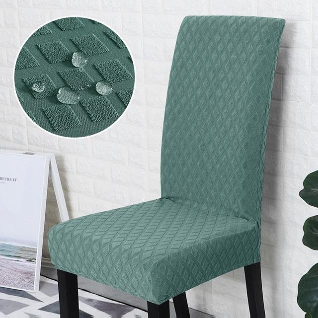 BRHUIXUE Elastische Stuhlhusse aus Jersey-Material, Grün - Bild 1