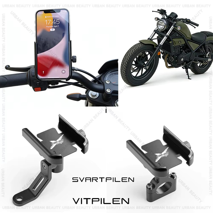 Handyhalterung und GPS-Halterung aus Legierung für Can-Am Spyder RT, Spyder F3, Ryker und Maverick X3 in Schwarz - Bild 3