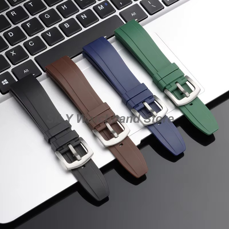 Uhrenarmband Silikon, Dornschließe, Silber, Unisex - Bild 2
