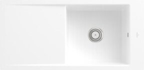 Villeroy & Boch Spüle Timeline 60 Flat bündig in Stone White mit Ablagegarnitur und Handbetätigung - Bild 1