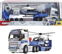 Majorette Volvo Truck + Airbus Police Helicopter, Einsatzfahrzeug, Set / Bundle, ab 3 Jahre - Bild 1