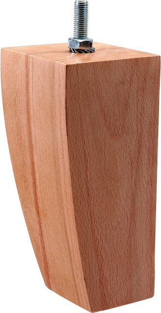 Hettich Möbelfuß Ulma aus Buche Holz in Braun mit M8 Schraube, H x B x T: 6,0 x 15,0 x 6,0 cm - Bild 1