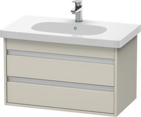 Duravit Waschtischunterschrank Ketho in Tau Beige mit 2 Schubladen, wandhängend, B: 80 cm, T: 45,5 cm, H: 48 cm - Bild 1