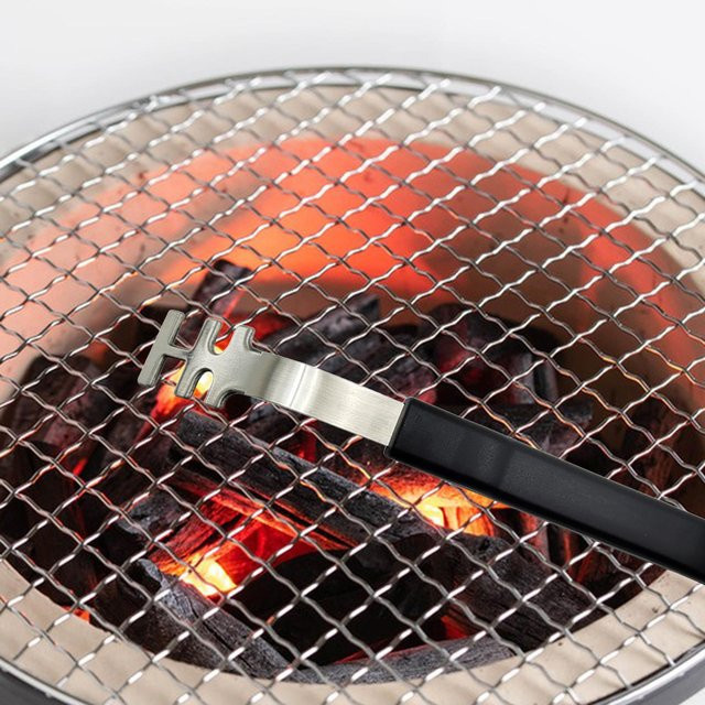 Kesoto Grillrost Heber in Silber als praktisches Grillwerkzeug zum Abziehen des Grillgitters - Bild 1
