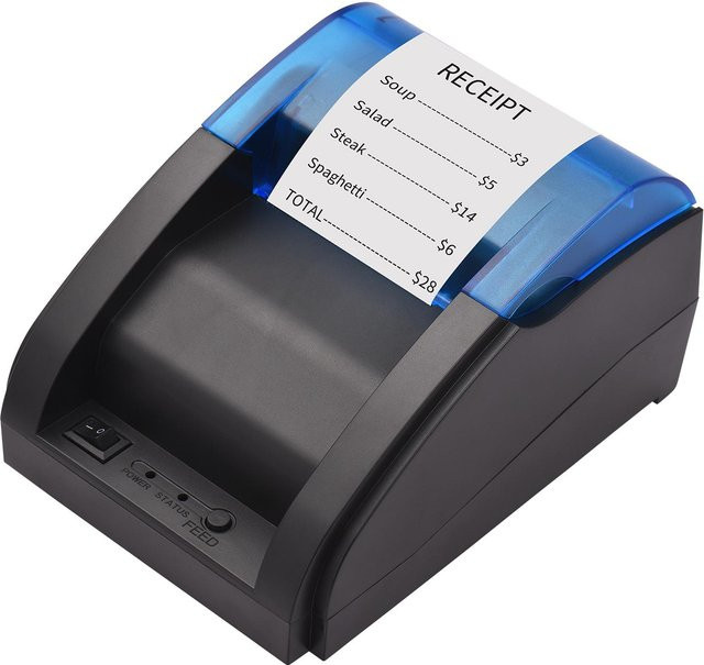 Honor Electronics USB-Thermo-Belegdrucker mit Bluetooth-Schnittstelle, 58 mm, Grau - Bild 1