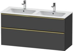 Duravit Waschtischunterschrank D-Neo in Grau Matt, Wandmontage, B: 128 cm, T: 46,2 cm, H: 62,5 cm - Bild 1