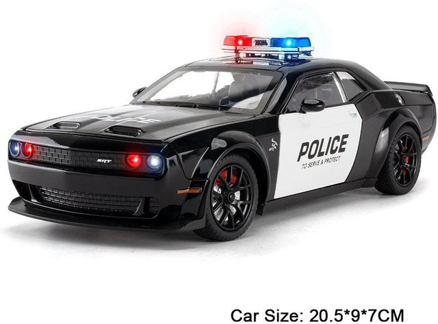 Linyi toy car Hellcat Sportwagen Modell, 1:24, Musik, Licht, Rückziehfunktion, ab 14 Jahren - Bild 1