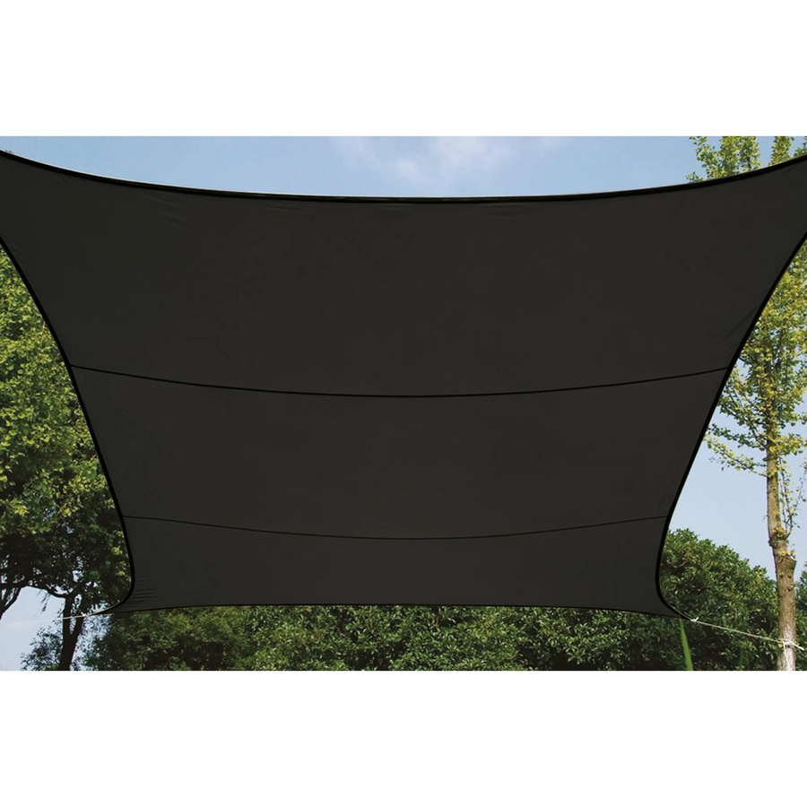 Perel Sonnensegel quadratisch aus Polyester in Dunkelgrau, B x B: 5 x 5 m - Bild 2