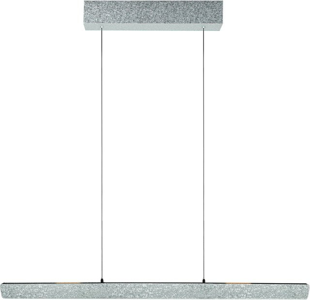 Steinhauer Fluxy 4189 LED-Pendelleuchte in Silber mit Crackle-Effekt und Glas, dimmbar und höhenverstellbar - Bild 1